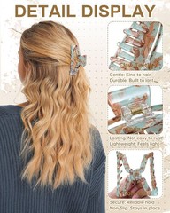 HOKEMP 4 Pcs Hair Claw Clips for Women – Medium 1 Count (Pack of 4), Color 1