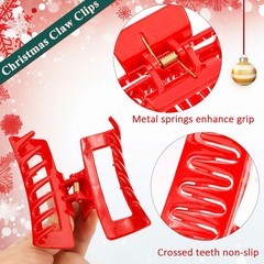 Vovii Christmas Hair Claw Clips 3Pcs 1 Count (Pack of 3), green,red,white