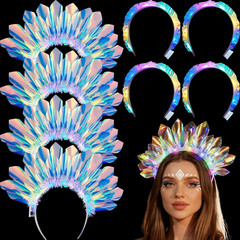 Light up Headbands Crown LED Easter Glitter Headband Hoop Glow Rave Costume