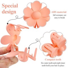 7Pcs Flower Claw Clips Matte Hair Clips Non Slip Large Jaw Clip For Thick Hair