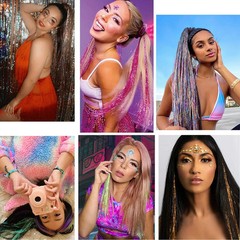 Heat Resistant Glitter Tinsel In Extensions Sparkle Accessories for Women Girls
