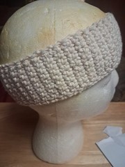 Crochet Style New 100% White Cotton Handmade Handcrafted Headband 21 Inches