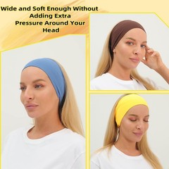 Non-Slip Workout Headbands for Women – Soft Elastic Yoga & Running Hair Bands