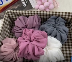 Large Chiffon Voluminous Scrunchie Women Fashion Hair Tie Hijab Accessory