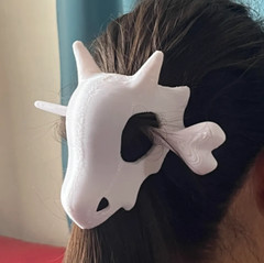 Cubone Skull Hair Pin 3D Printed