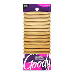 Goody Ouchless Elastic Hair Ties – 30 Ct, Blonde, 4MM Rubber Bands for Hair, Pai
