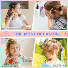 120 Pack Colorful Snap Hair Clips Barrettes 2 Inch Hair Accessories Set 40 Color