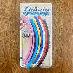Goody 5″ Clincher Comb Banana Combs 1989 VTG Retro Mult-Color 8 Pack Clips-NIB
