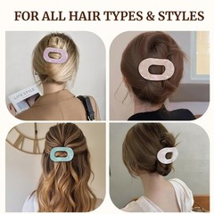 Lourny Flat Hair Clips for 1 Count (Pack of 1), Yellow+white+green+purple