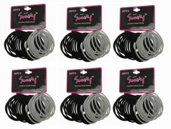 180 Seamless Metal Free Elastic Bands Hair Ties Ponytails Scrunchies (30pcs x 6)