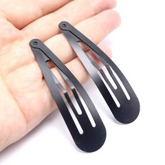 30pcs No Slip Large Metal Snap Hair Clips 3.2″ Grips Barrettes Teardrop BB Clips