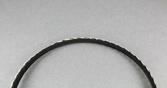 pale Gold faux leather thin skinny narrow 1/4″ wide braided headband braid