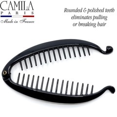 Paris NV136 French Large Banana Clip Hair Comb, 5.5 Inch Strong Hold Interloc…
