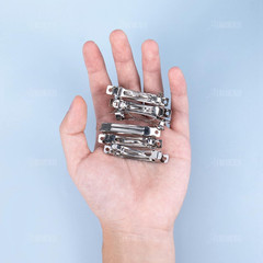 , French Barrette Iron Rectangle Hair Clips for DIY Clip Craft Bows (50 Pack, 2