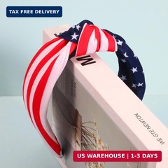 4th of July Headbands for Women Girls American Flag Independence Day Headband Re