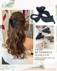 4 PCS Bow Hair Clips Bow Claw Clip for Women, Large Hair Claw Clips for Thin …