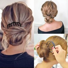 6× Hair Side Comb Set Vintage Hair Fork Clip U Shape French Twist Hair Pin Hair
