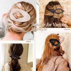 KICOSY 8PCS Flat Hair Clips for Women Non Slip Claw Clips Purple
