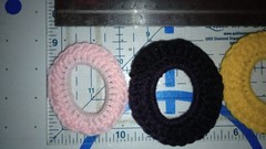 Hand made Crochet Hair Scrunchies Lot Of TEN (10)
