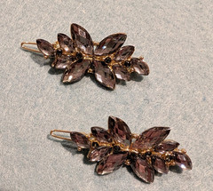 Hair CLips Floral Rhinestone Barrette Hair Clips , 1PCS #667