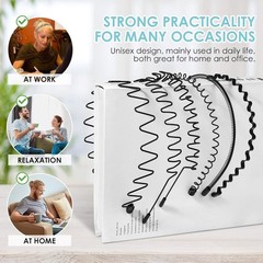 7Pcs Metal Hair Headband Set Wave Style Hoop Band Comb Sports Hairband Men Women