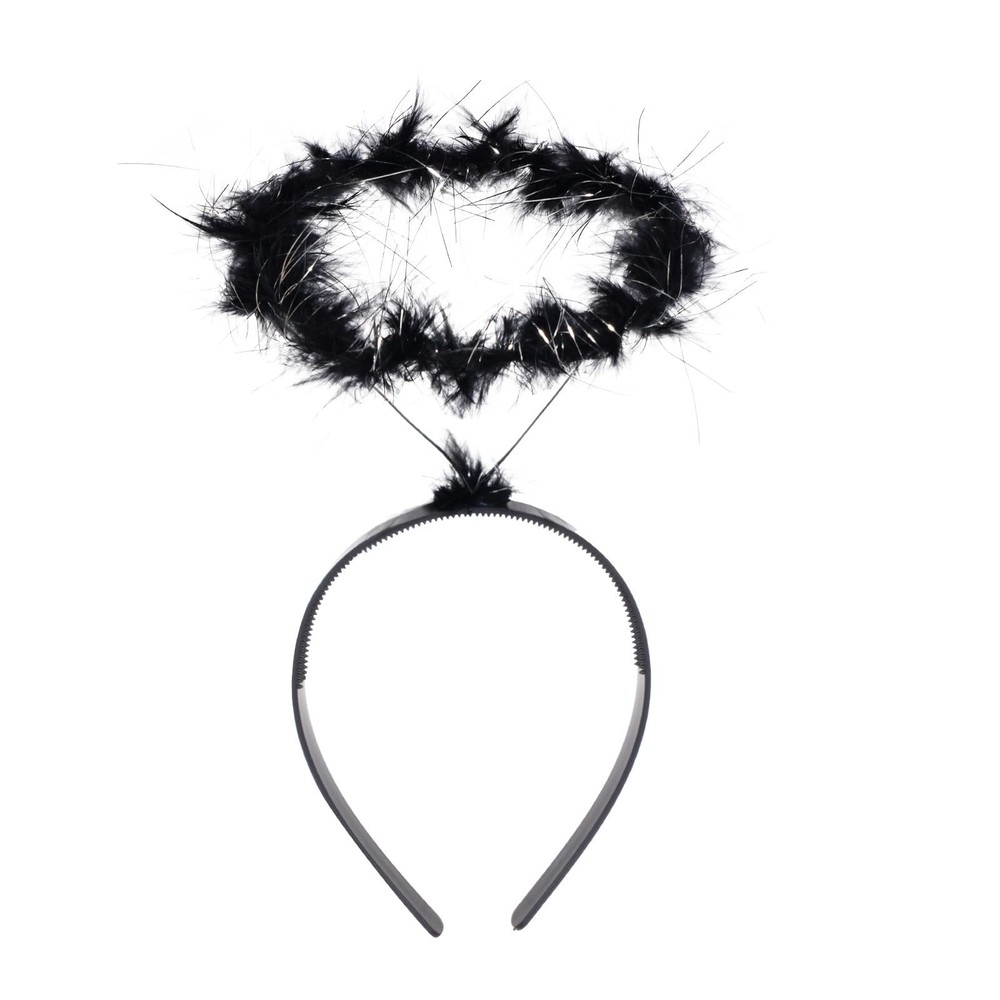 Angel Halo Headband Feather Halo Headpiece – Halloween Christmas Angel Costum…
