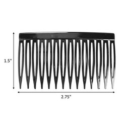 Scunci Plastic Side Hair Combs, Black, Clear, and Tortoise Shell, 12 Ct US