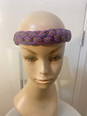 Braided strap headband Guatemalan cotton Colorful Tribal Elastic Women Child BC