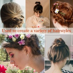 U-Shaped Hair Pins 120 Pack Blonde Hair Buns Pins Hair Grip Bobby Pins for Women
