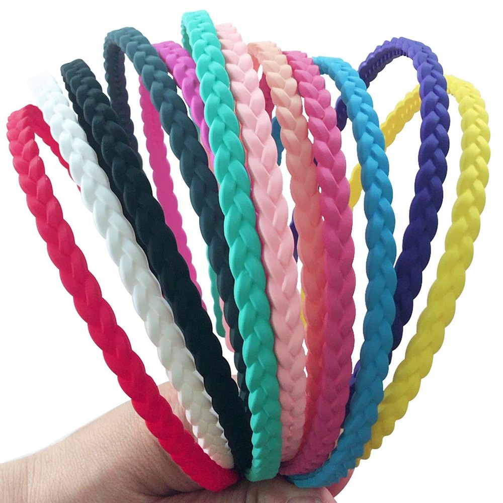 12pcs Thin Colorful Headbands 6mm Hair Bands for Women Girls Kids Teens