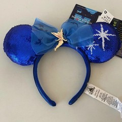 BLUE Disney Parks Tinker Bell Peter Pan’s Flight Blue Mickey Ears Headband