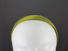 Green classic style 1 1/8″ wide satin fabric covered head hair band accessory