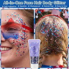 4Th of July Accessories Set – Red White and Blue Headband Star Sunglasses Neckla