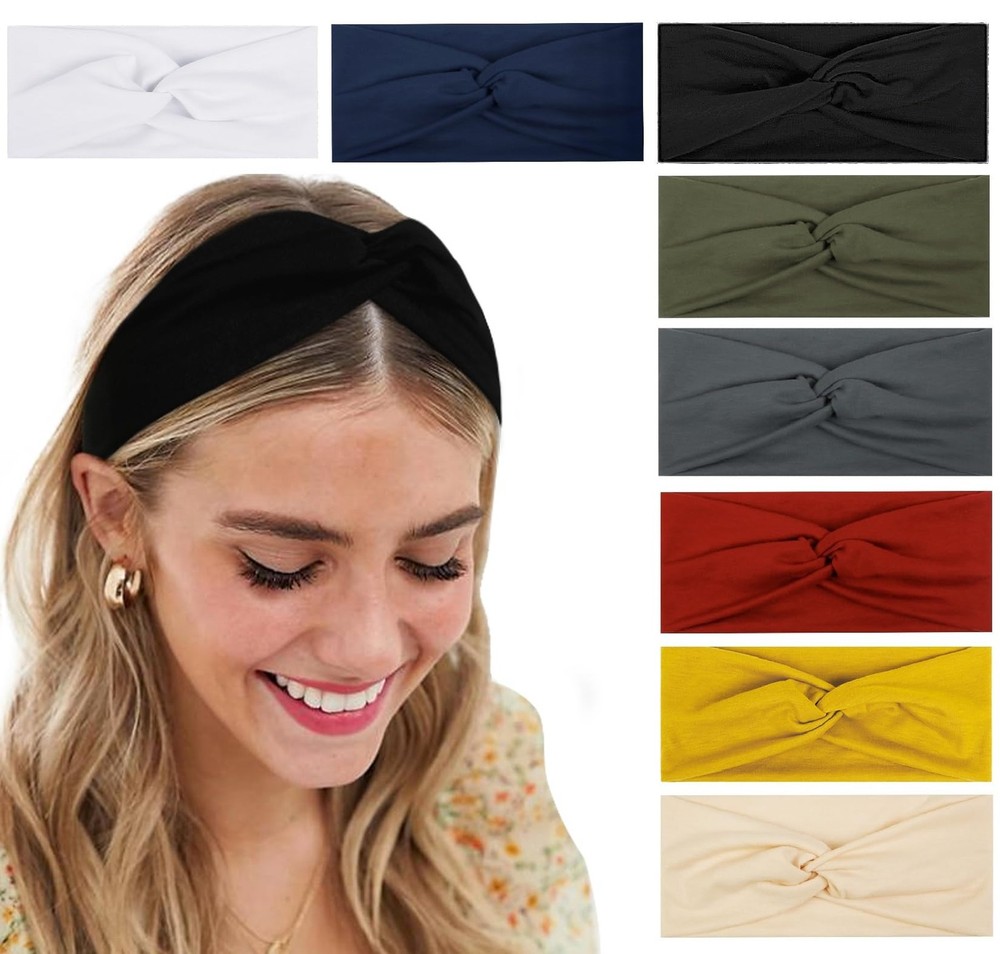 Tobeffect Turban Headbands for Women Boho 1 Count (Pack of 8), 11