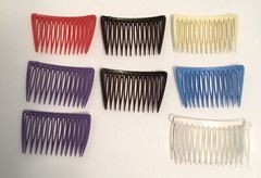 Vintage Retro 7 GOODY Plastic Hair Side Combs 1 Unbranded Clear 2.5 X 1.5 Inches