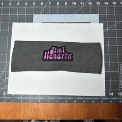 Jimi Hendrix Gray and Pink Headband handmade