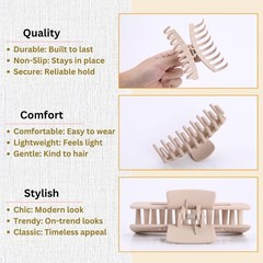 Hair Clips for Women 4.3 Inch Large Hair Claw Clips for Women Thin Thick Curly H