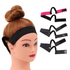 3 PCS Painless Headband Wig Edge Lace Frontal Elastic Band Hanger Black 3.0
