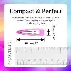 48 Pcs Snap Hair Clips 2 Inch, Y2k Cute Metal Hair Barrettes 2 Inch Neon Pop