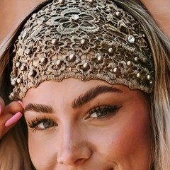 Pejlnd Lace Headbands for Women – 1Pcs 1 Count (Pack of 1), Pearl Hollow