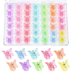 80Pcs 0.6In Mini Butterfly Hair Claw Clips for Girls Women Small Barrettes | 10