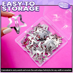 Star Hair Clips and Barrettes Set – 20 Pcs 1.22″ Y2K Hair Accessories, 10 Pcs 1.