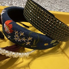 7 pcs. Women’s Assorted Headbands Multicolor Fabric Floral Rhinestone Pearl