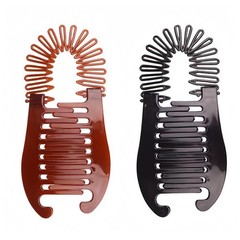 2Pcs Banana Hair Clips for Women, Non Slip 1 Count (Pack of 2), Black