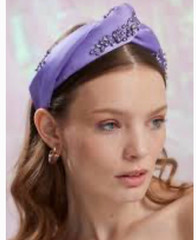 Lele Sadoughi Marlene June Alexandrite Jeweled Birthstone Silk Blend Headband