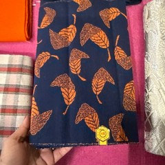 7-Piece Kimono Accessory Set Red Orange Blue Gray Geometric Floral Used