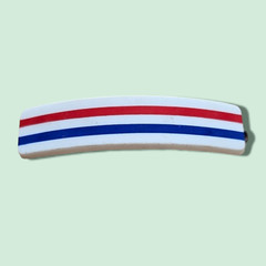 Vintage Barrette – Holdette Long Red/White/Blue Barrette – made in USA