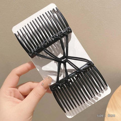 2Pcs Black Adjustable Magic Hair Clip Combs,Stretchy Double Comb Hair Clip,No Cr