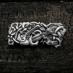 Viking Norse Celtic Dragon Knot Hair Barrette