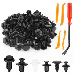 100 PCS Car Bumper Retainer Clips, 6 Type One Size, 100Pcs Clips + 5 Remover